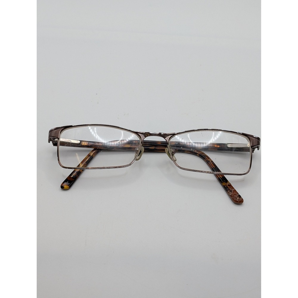 Ray-Ban RB 6067 Brown Metal Rectangular Eyeglasses Frames Only Tortoise Arm Tips